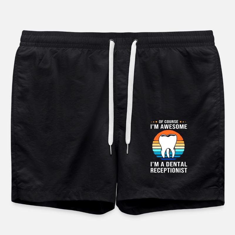 Receptionist Dentist Dental Dentist - Swim Trunks - black