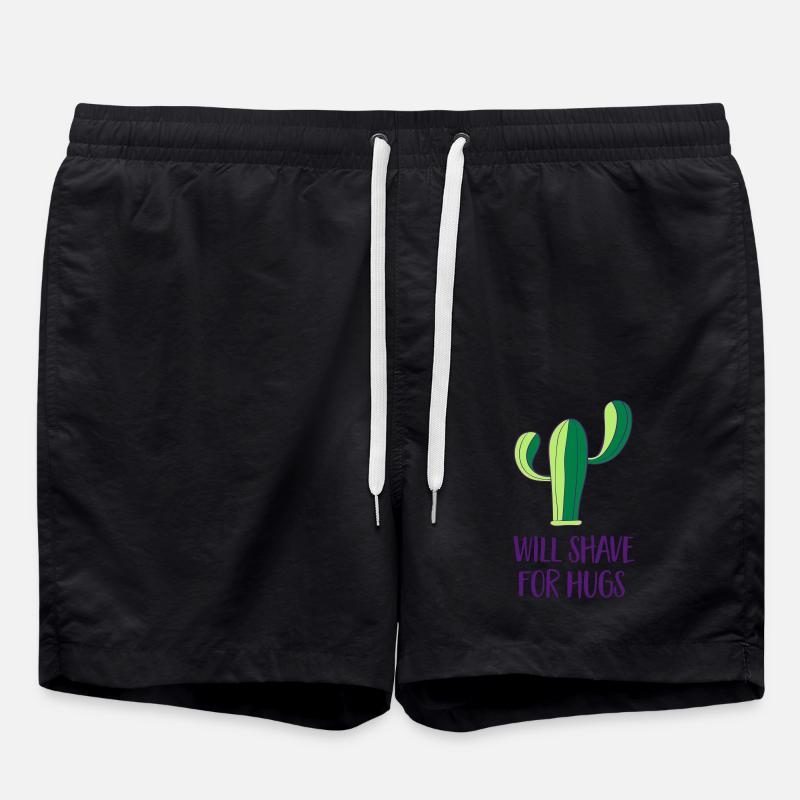 Cactus - Shave - Swim Trunks - black