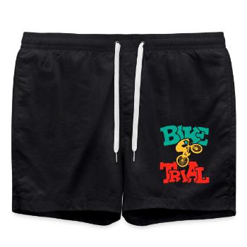 Balance und Kontrolle Bike Trial - Badeshorts - Schwarz - Vorne - AI Model Male 185 light (185cm)