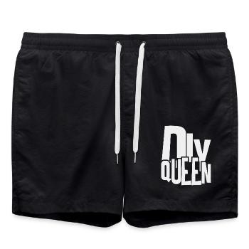 do it yourself queen - Handwerker Königin - Badeshorts - Schwarz - Vorne - AI Model Male 185 light (185cm)