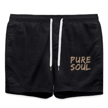 Pureté et caractère, âme pure - Short de bain - noir - Devant - AI Model Male 185 light (185cm)