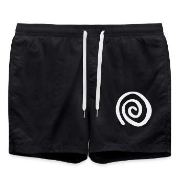 Spirale d’hypnose de motif et d’illusion - Short de bain - noir - Devant - AI Model Male 185 light (185cm)
