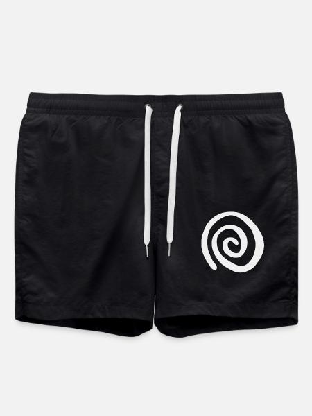 Pattern and Illusion Hypnosis Spiral - Swim Trunks - black
