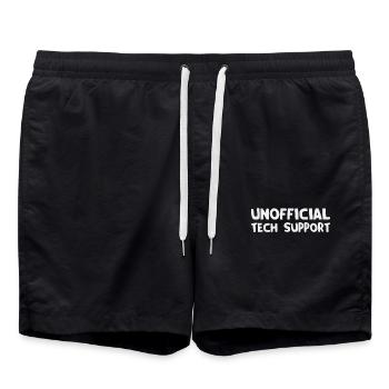 inoffizieller technischer Support - Badeshorts - Schwarz - Vorne - AI Model Male 185 light (185cm)