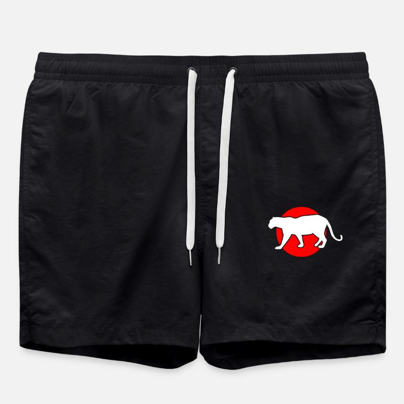 Big Cat Mountain Lion - Swim Trunks - black
