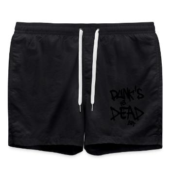 Punk is not dead yet - Swim Trunks - black - Front - AI Model Male 185 light (185cm)