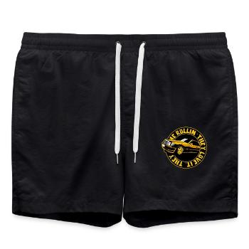 Sie sehen mich rollen, in meinem Auto - Badeshorts - Schwarz - Vorne - AI Model Male 185 light (185cm)