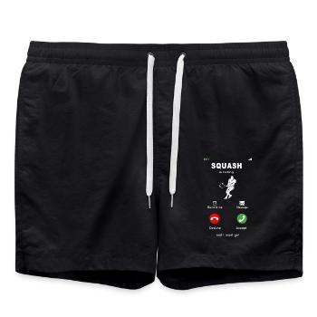 Squash appelle - Short de bain - noir - Devant - AI Model Male 185 light (185cm)