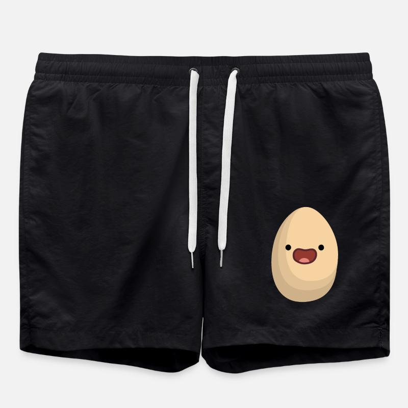happy egg - Swim Trunks - black