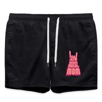 Heavy Metal Mom Logo - Short de bain - noir - Devant - AI Model Male 185 light (185cm)