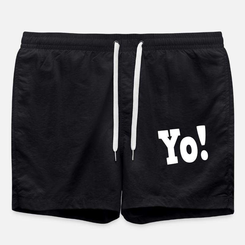 Votre exclamation en gras blanc - Short de bain - noir