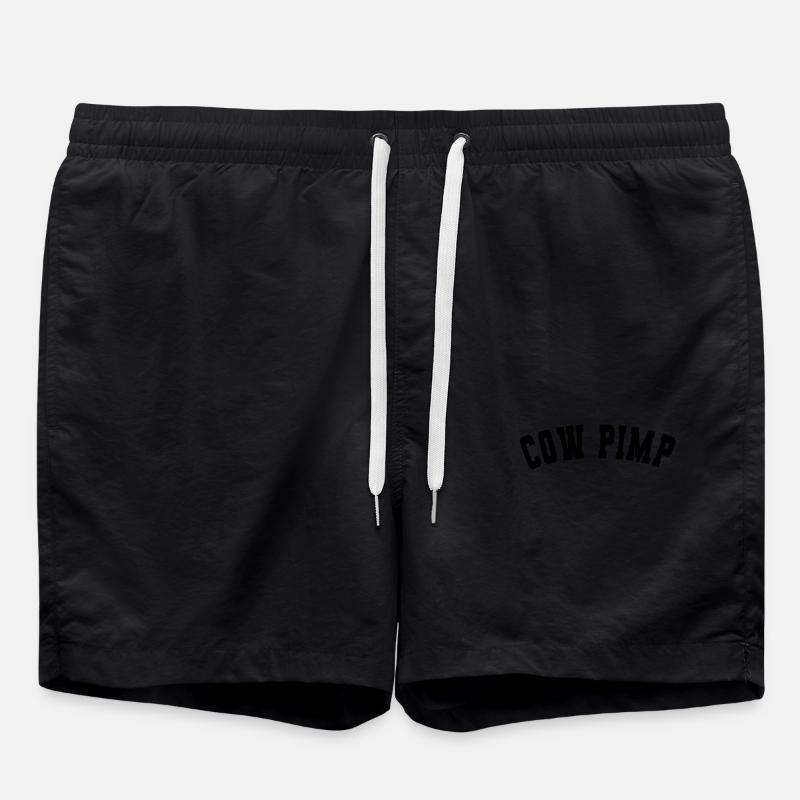 Cow Pimp Farmer - Swim Trunks - black