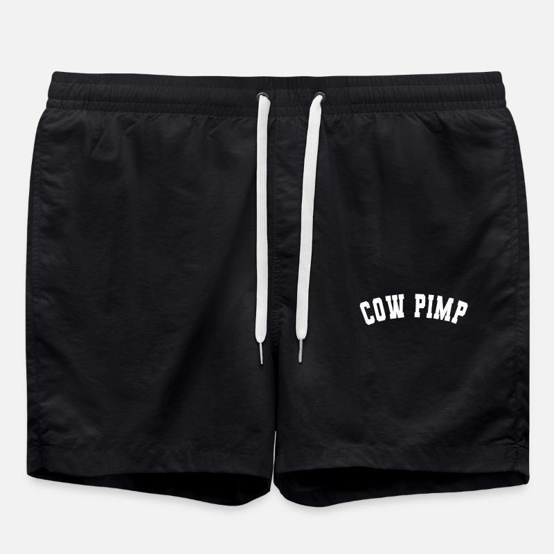 Cow Pimp Farmer - Swim Trunks - black
