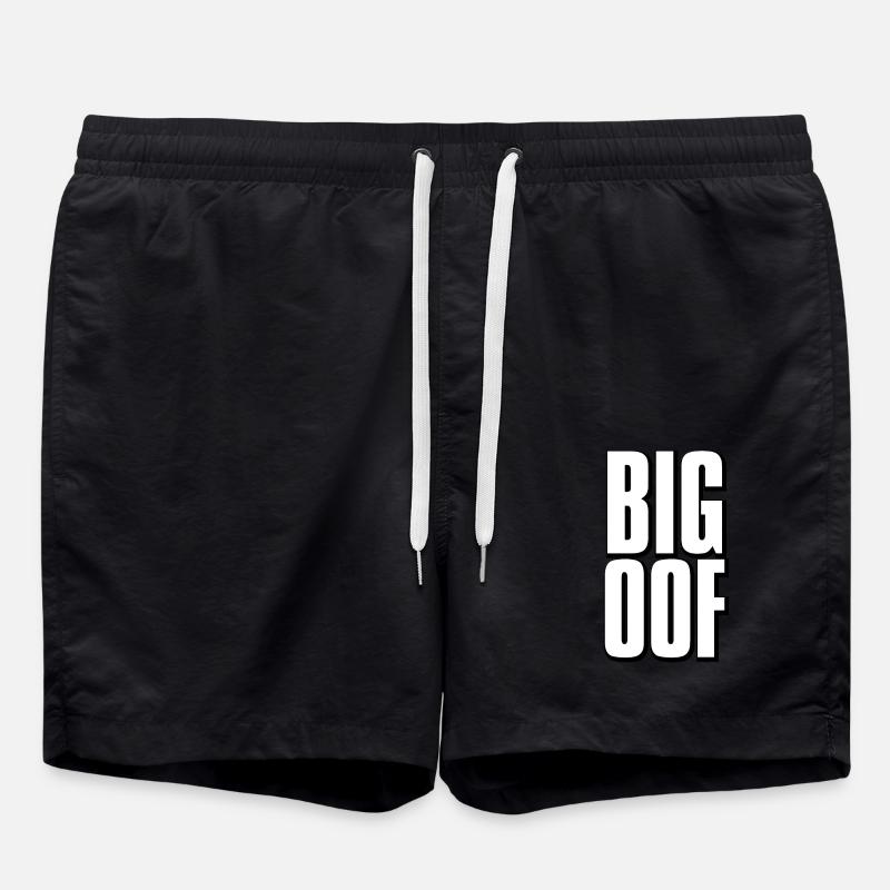 Large oof meme - Swim Trunks - black