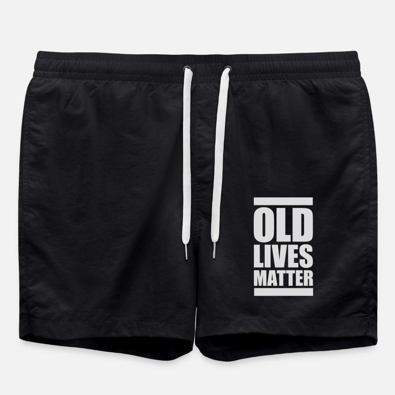 old lives matter quote - Swim Trunks - black