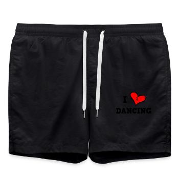 I love dancing - Swim Trunks - black - Front - AI Model Male 185 light (185cm)