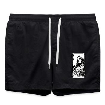 Woman and Stars - Swim Trunks - black - Front - AI Model Male 185 light (185cm)