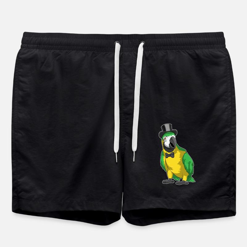 Parrot Groom Cylinder Wedding - Swim Trunks - black