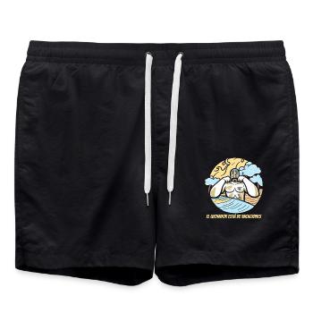 The luchador is - Swim Trunks - black - Front - AI Model Male 185 light (185cm)