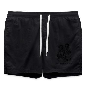 Couple squelette : Jusqu’à ce que la mort nous sépare - Short de bain - noir - Devant - AI Model Male 185 light (185cm)