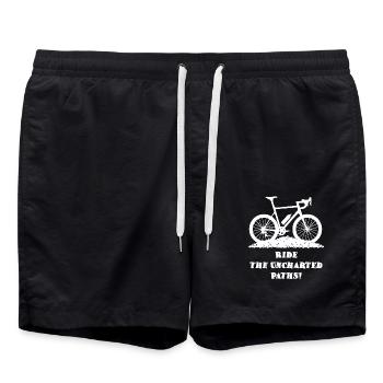 Unknown Paths – Gravel Bike - Swim Trunks - black - Front - AI Model Male 185 light (185cm)