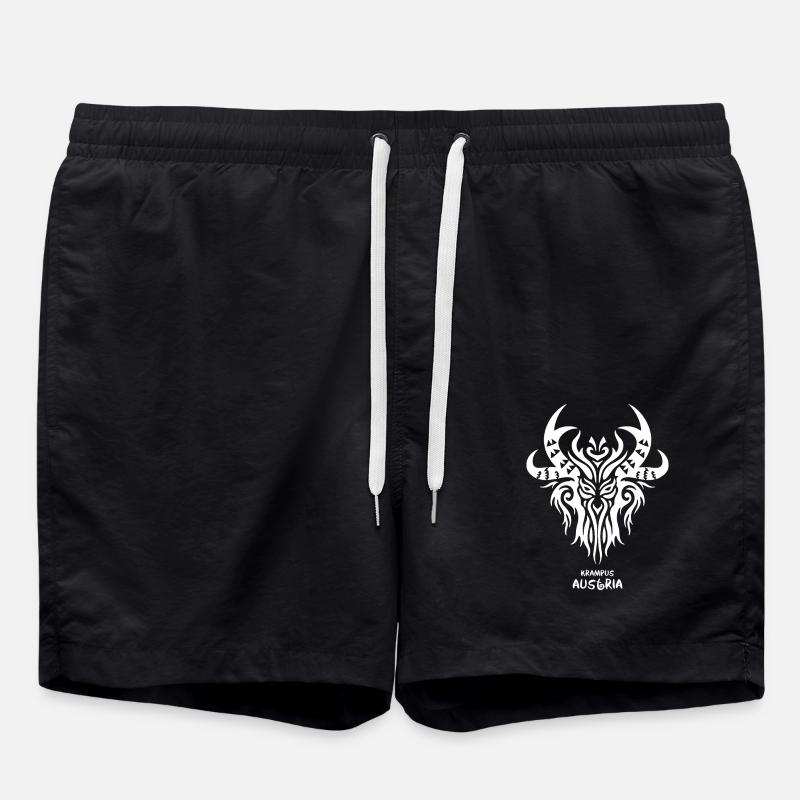 Tribal symbol Austria: Krampus - Swim Trunks - black