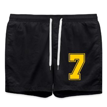7 - Swim Trunks - black - Front - AI Model Male 185 light (185cm)