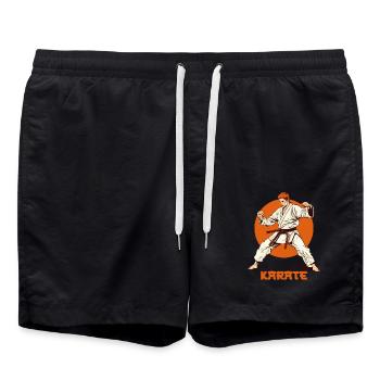Karaté - Short de bain - noir - Devant - AI Model Male 185 light (185cm)