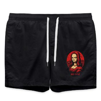 Mona en colère, va-t’en ! - Short de bain - noir - Devant - AI Model Male 185 light (185cm)