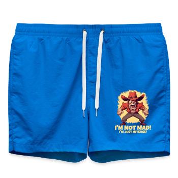 I'm not angry, just intense - Swim Trunks - cobalt blue - Front