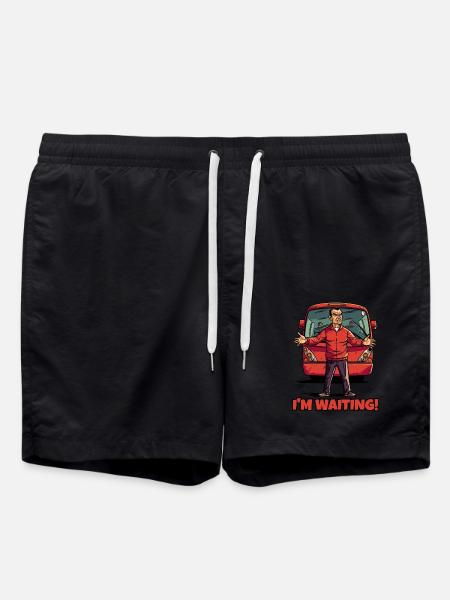 L’entraîneur fou attend l’équipe - Short de bain - noir