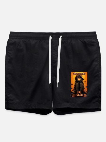 Immersion Expectations: Anime Girl - Swim Trunks - black