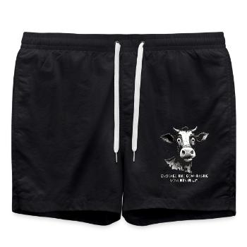 Embrassez les moments de la vie : Muh-Ku - Short de bain - noir - Devant - AI Model Male 185 light (185cm)