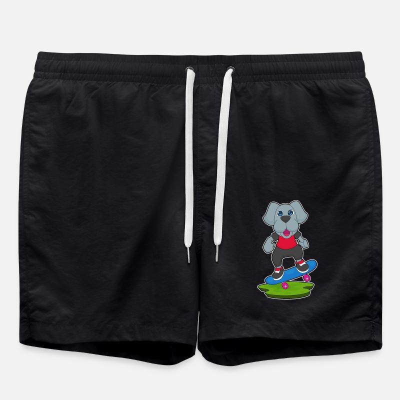 Dog Skater Skateboard - Swim Trunks - black