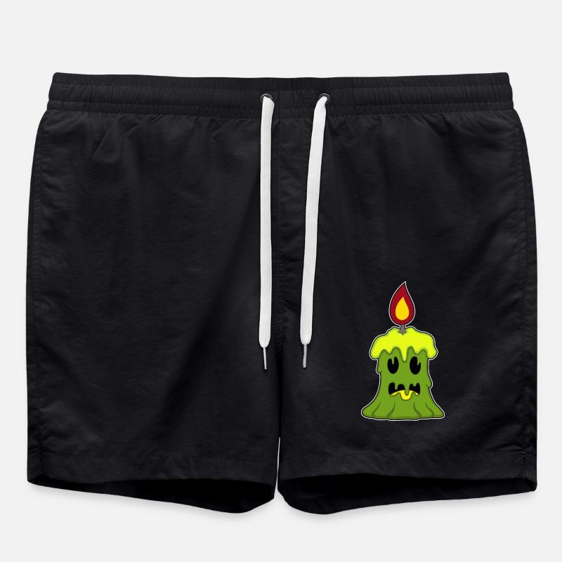 Candle Halloween - Swim Trunks - black