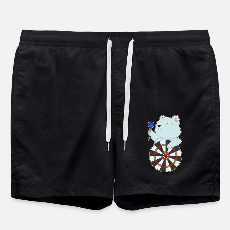 Cat Dart Dartboard - Swim Trunks - black