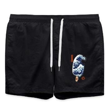 Japon - Kanagawa bâtonnet glace - Swim Trunks - black - Front - AI Model Male 185 light (185cm)