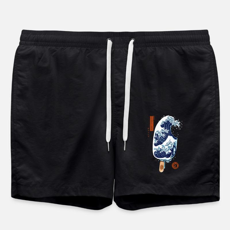 Japon - Kanagawa bâtonnet glace - Swim Trunks - black
