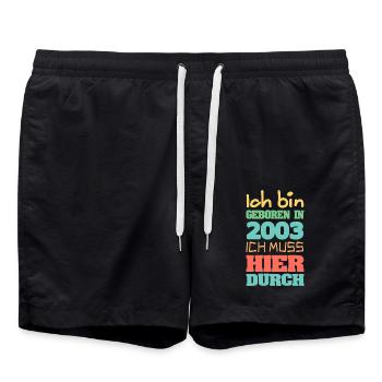 Bin 2003 - Badeshorts - Schwarz - Vorne - AI Model Male 185 light (185cm)