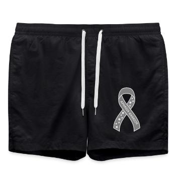 Aphasie Krieger graues Band Aphasie Bewusstsein - Badeshorts - Schwarz - Vorne - AI Model Male 185 light (185cm)