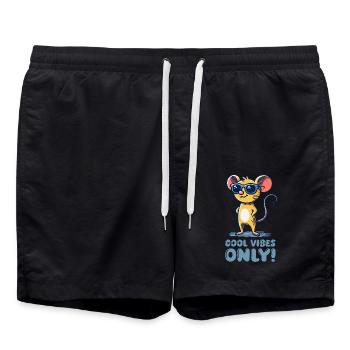 Mouse Sunglasses Cool - Swim Trunks - black - Front - AI Model Male 185 light (185cm)
