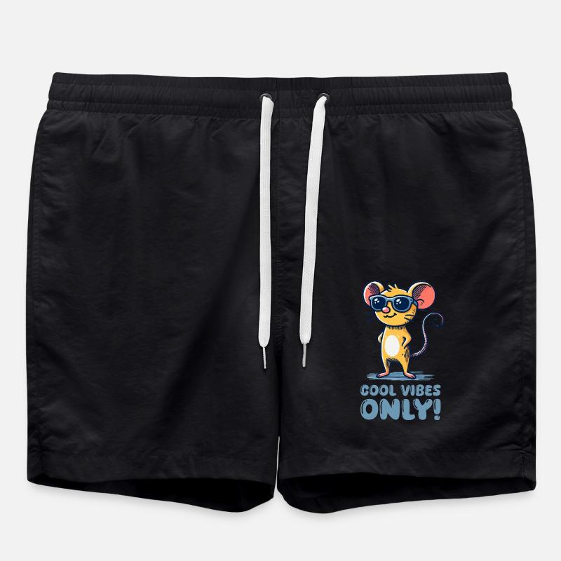 Lunettes de soleil souris cool - Short de bain - noir