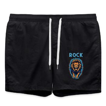 Lion de roche - Short de bain - noir - Devant - AI Model Male 185 light (185cm)