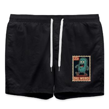 Concombre étrange comme timbre - Short de bain - noir - Devant - AI Model Male 185 light (185cm)