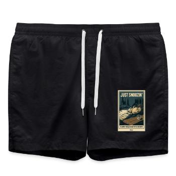 Ronfler simplement – la sieste du siècle - Short de bain - noir - Devant - AI Model Male 185 light (185cm)
