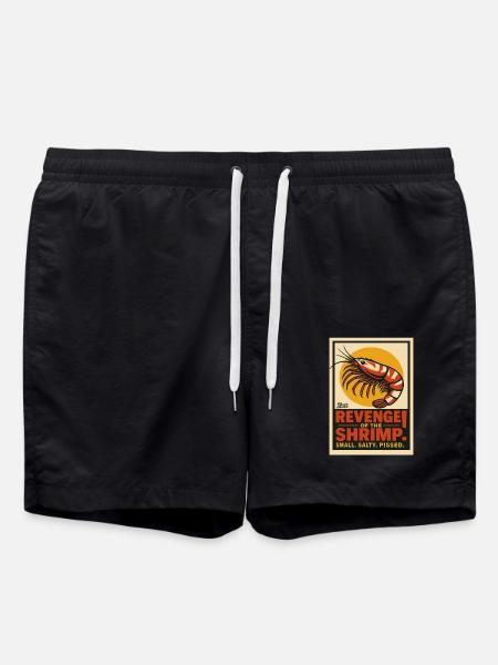 Revenge of the Shrimp – Small, Salty, Angry - Swim Trunks - black