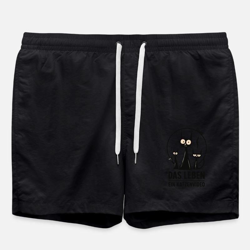 Life: A Cat Video - Swim Trunks - black