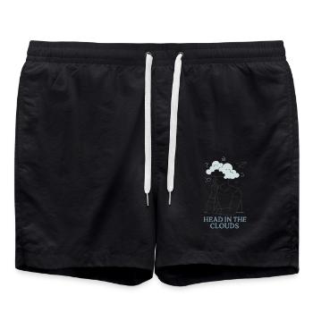La tête dans les nuages - Short de bain - noir - Devant - AI Model Male 185 light (185cm)