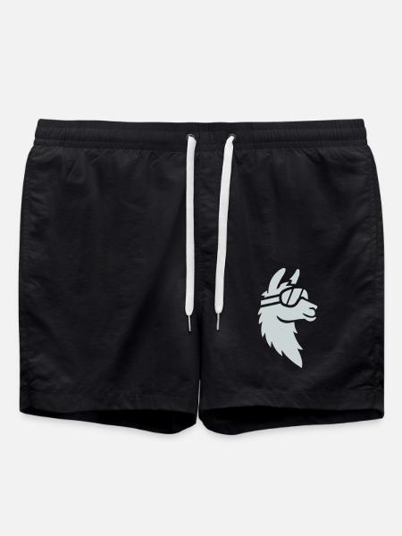 Llama Ski Goggles Animal - Swim Trunks - black