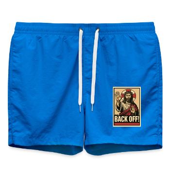 Jesus sagt Stopp und Abstand halten - Badeshorts - Cobalt blue - Vorne